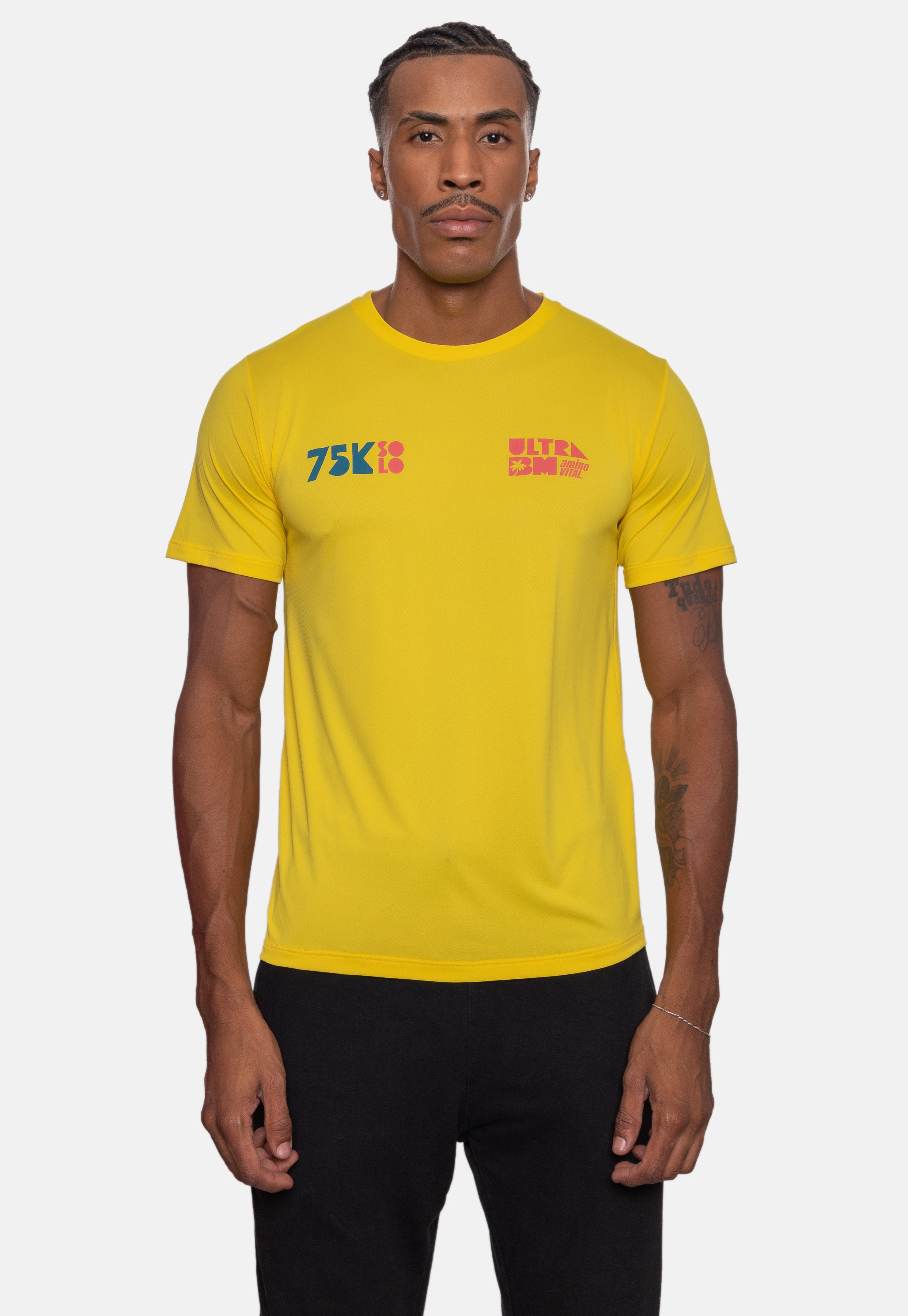 Camiseta Ultra BM 75KM 2024 Solo Amarela Masculina