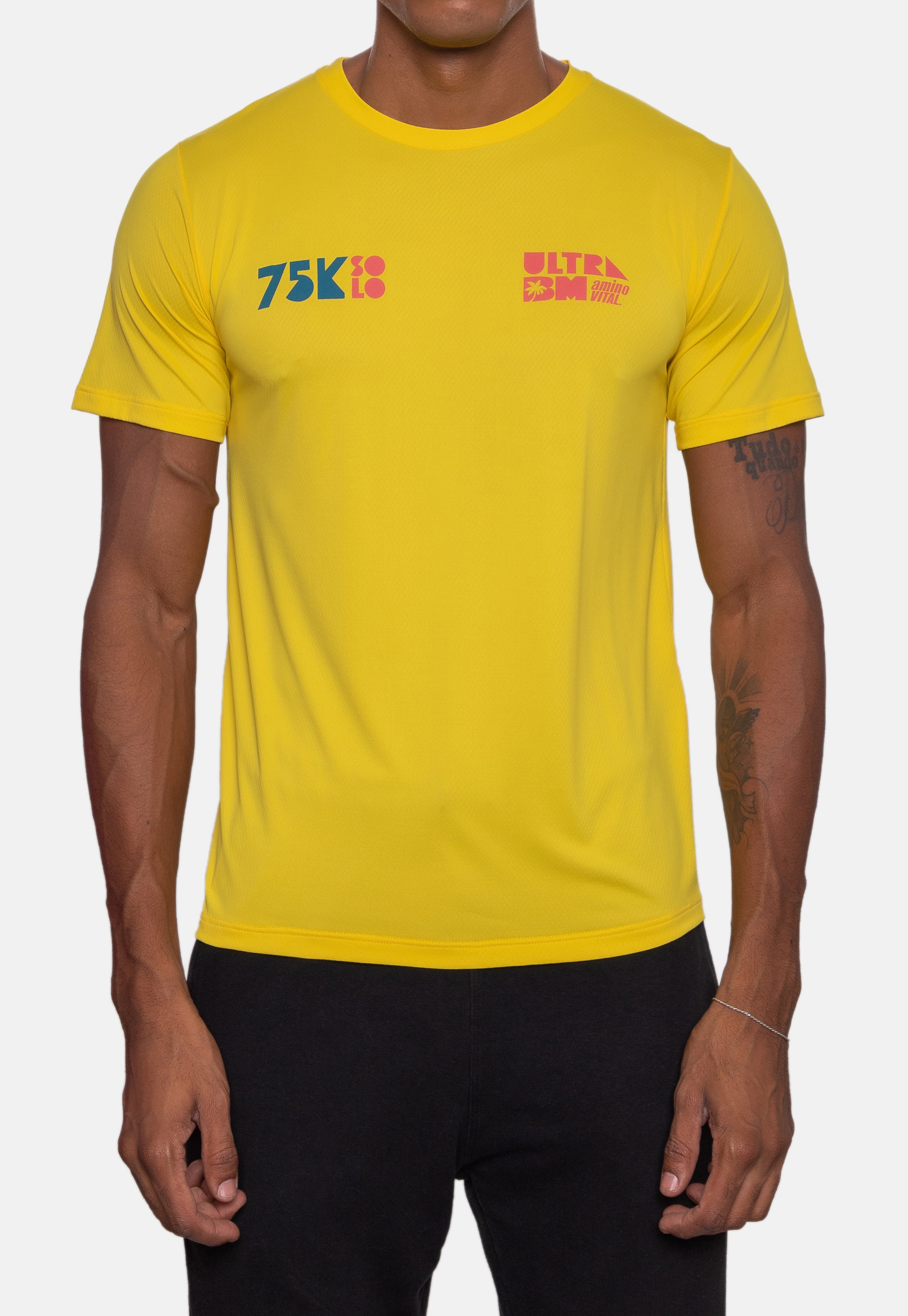 Camiseta Ultra BM 75KM 2024 Solo Amarela Masculina